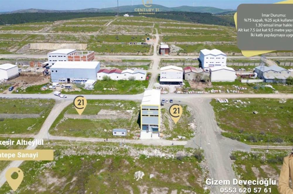 C21 BAL'DAN ATATEPE SANAYİ SİTESİNDE KÖŞE PARSEL SATILIK ARSALAR