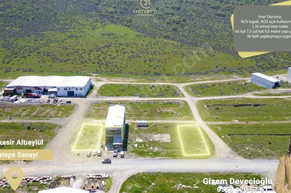C21 BAL'DAN ATATEPE SANAYİ SİTESİNDE KÖŞE PARSEL SATILIK ARSALAR
