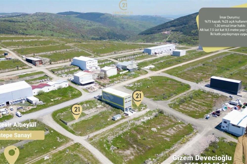 C21 BAL'DAN ATATEPE SANAYİ SİTESİNDE KÖŞE PARSEL SATILIK ARSALAR