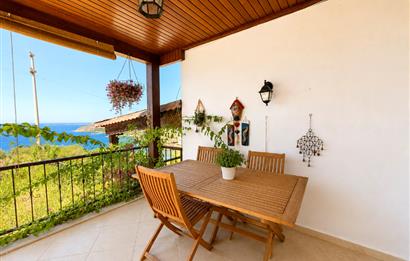 Bodrum Gündoğan Satılık 2+1 Villa Deniz Manzaralı Özel Plajlı