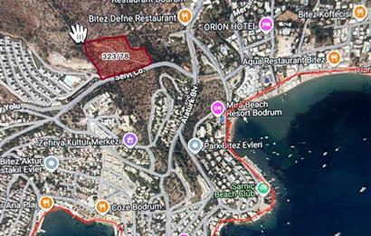 BODRUM BİTEZ AKTUR'A YAKIN CADDE CEPHELİ DENİZ MANZARALI ARSA HİSSESİ