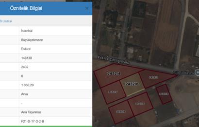 Büyükçekmece Eskice de Satılık Müstakil Tapulu Arsa