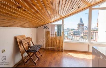 Galata Kulesi'ne Komşu FIRSAT Kiralık 1+0 Çatı Katı