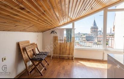 Galata Kulesi'ne Komşu FIRSAT Kiralık 1+0 Çatı Katı