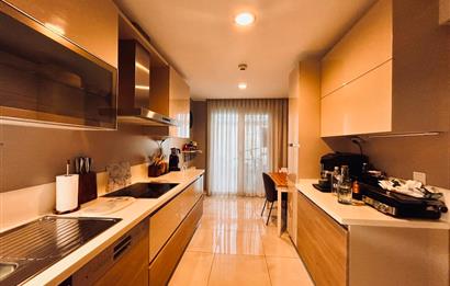 Tema İstanbul'da havuza cephe bahçe katı 4+1 kiralık daire