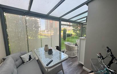 Tema İstanbul'da havuza cephe bahçe katı 4+1 kiralık daire