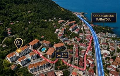 CENTURY 21'DEN ORDU ALTINORDU GÜZELYALI MAHALLESİ'NDE SATILIK LÜKS DENİZ MANZARALI DAİRE