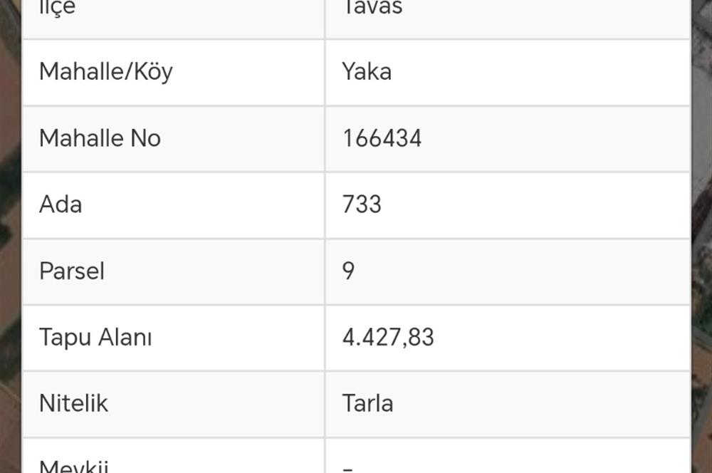 C21 Loft'tan Tavas Yaka Mahallesinde Anayol Cepheli Satılık Tarla 