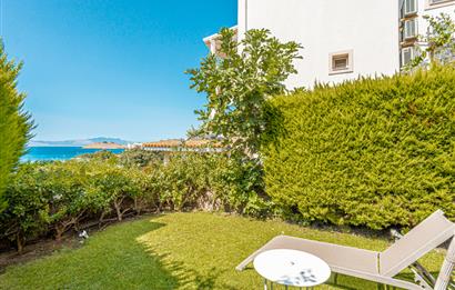 Bodrum Bitez Sarnıç Sitesi Plajlı 3+1 Satılık Bahçe Katı Daire