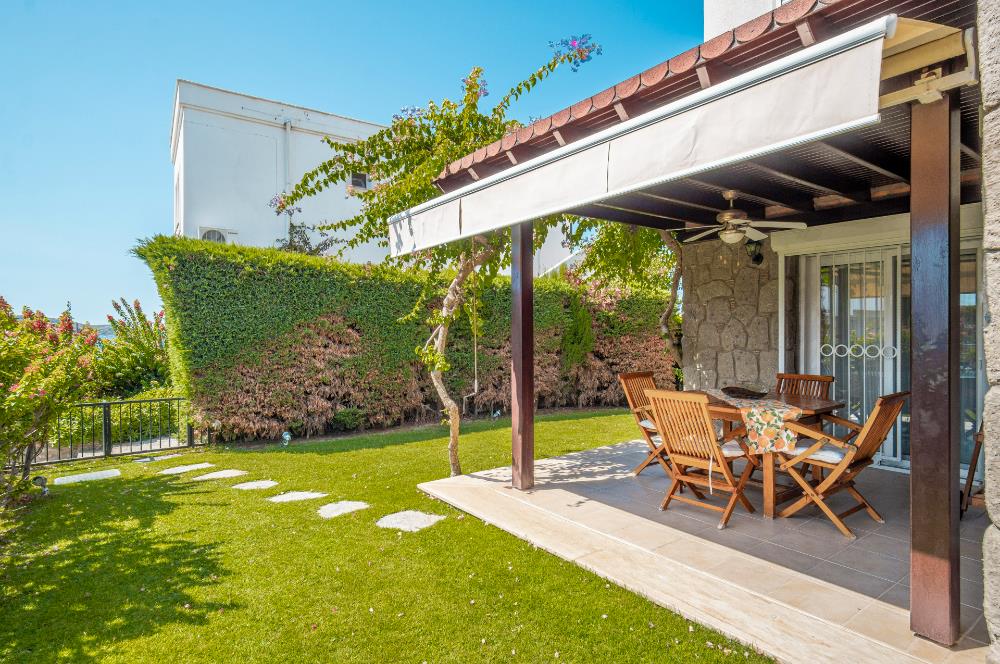 Bodrum Bitez Sarnıç Sitesi Plajlı 3+1 Satılık Bahçe Katı Daire