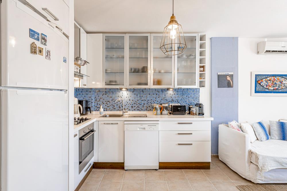 Bodrum Bitez Sarnıç Sitesi Plajlı 3+1 Satılık Bahçe Katı Daire