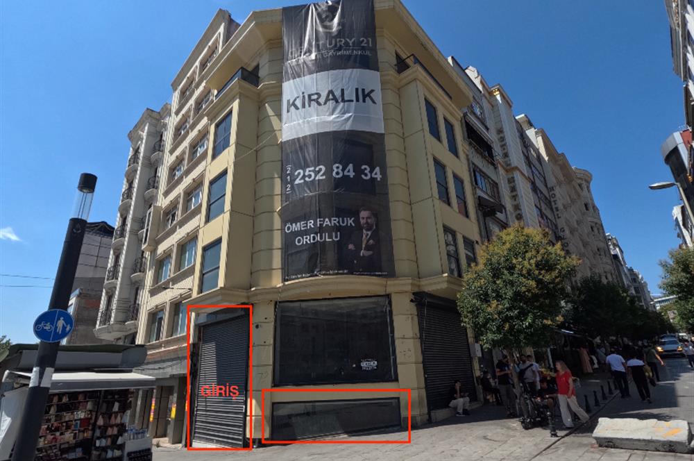 Aksaray Ordu Caddesi'nde Tramvay Karşısı Kiralık İş Yeri - Tek Yetkili Ömer Faruk ORDULU