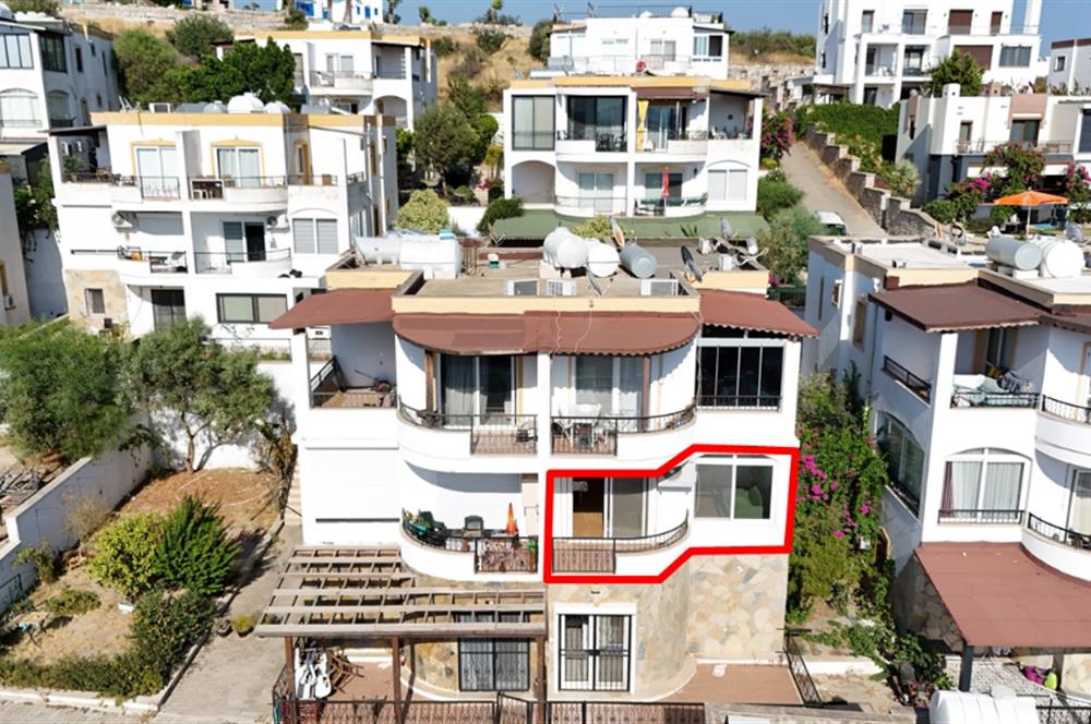 Bodrum Eskiçeşme Myndos Sitesi'nde Deniz Manzaralı 2+1 Satılık Daire | Orta Kat | Havuzlu Site