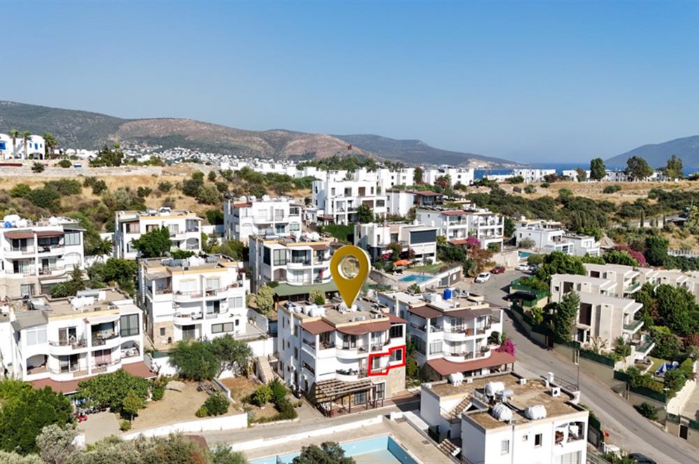 Bodrum Eskiçeşme Myndos Sitesi'nde Deniz Manzaralı 2+1 Satılık Daire | Orta Kat | Havuzlu Site
