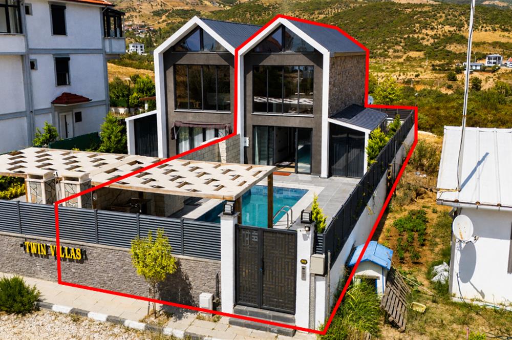 C21 CİUS;ARMUTLUDA 4 MEVSM HAVUZ KEYFİ YERDN ISITMALI İKİZ VİLLA