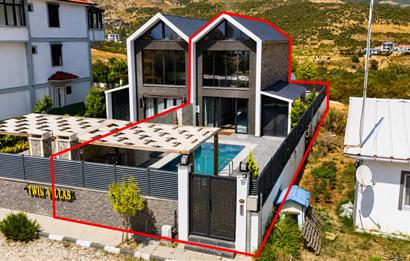 C21 CİUS;ARMUTLUDA 4 MEVSM HAVUZ KEYFİ YERDN ISITMALI İKİZ VİLLA