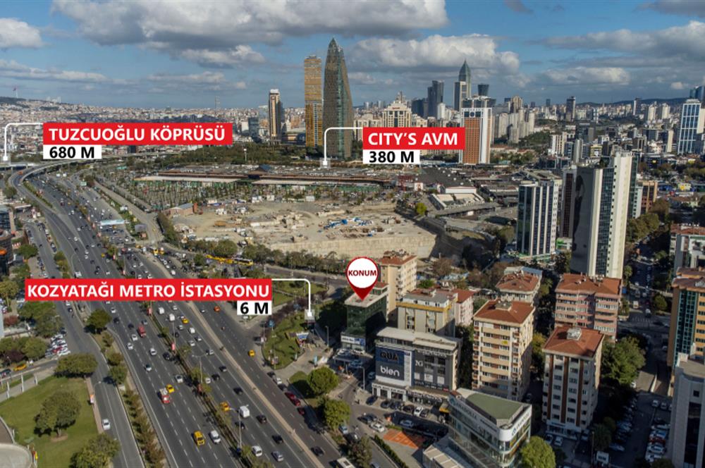 Kozyatağı Metro Çıkışında A+ Plaza'da Kiralık Komple Kat Ofis