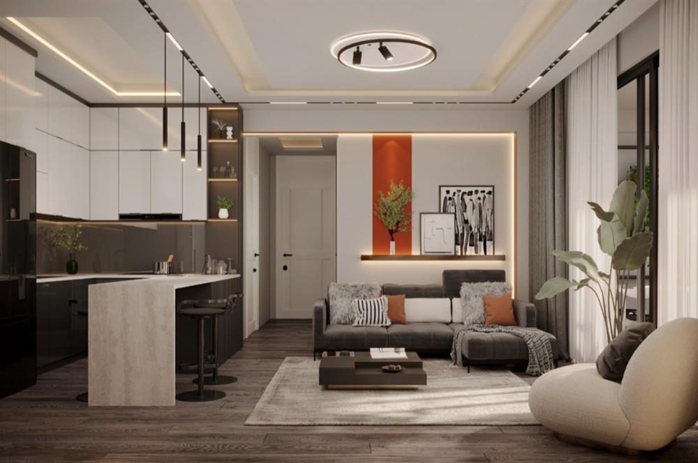 TERRACE AKILLI EV SİSTEMLİ, ÜST DÜZEY DONANIMLI 1+1 LÜKS DAİRE