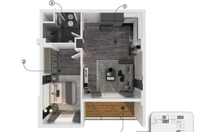 TERRACE AKILLI EV SİSTEMLİ, ÜST DÜZEY DONANIMLI 1+1 LÜKS DAİRE