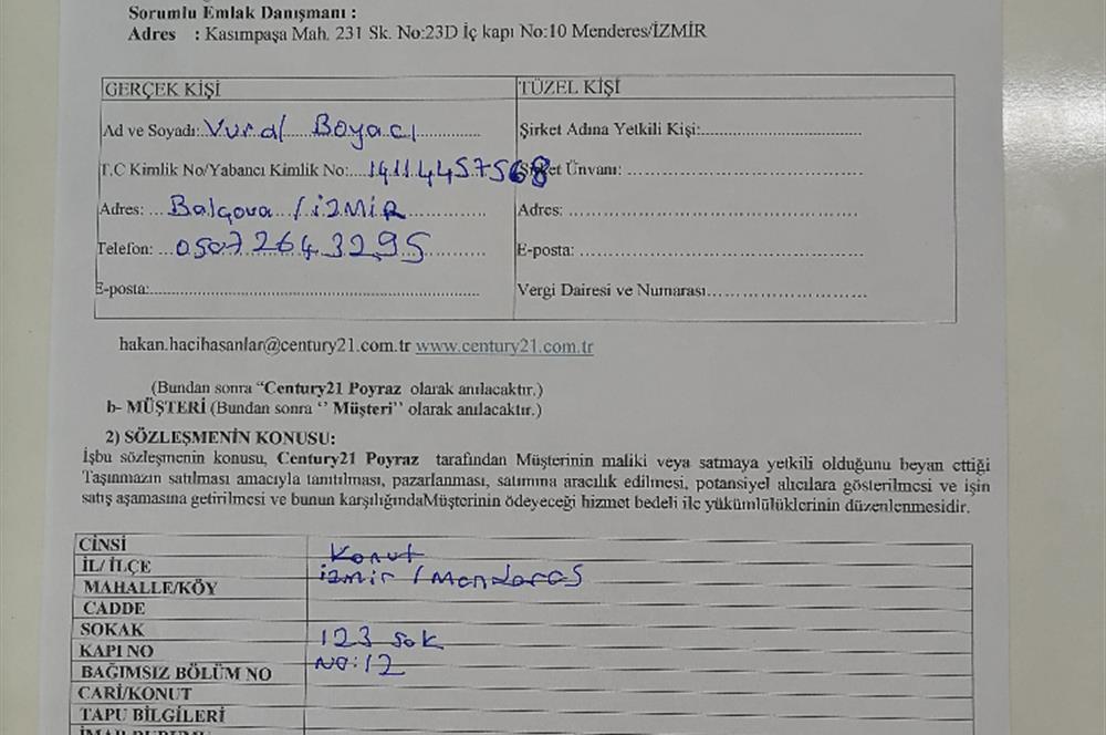 CENTURY21 POYRAZ'DAN KEMALPAŞA MAHALLESİNDE 3+1 DAİRE