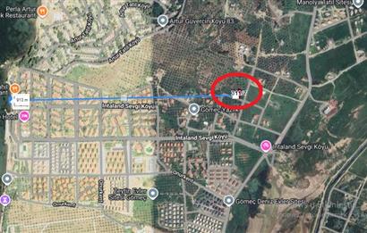 Gömeç Karaağaç'ta Satılık, 506 m² Villa Arsası