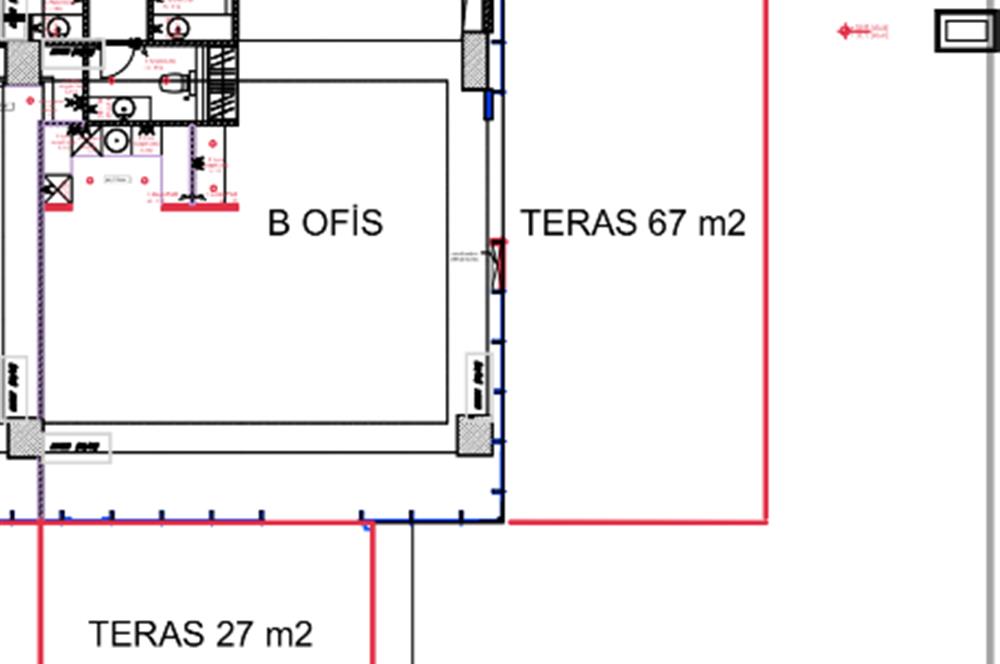 Seba Central Kiralık Ofis 131m2+538m2Teras(+134m2 Kapatılabilir)