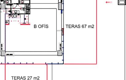 Seba Central Kiralık Ofis 131m2+538m2Teras(+134m2 Kapatılabilir)