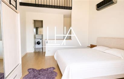 C21'DEN LARUS LOFT SİTESİ'NDE İÇ CEPHEYE BAKAN FULL EŞYALI DAİRE