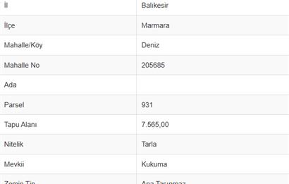 AVŞA MERKEZDE İSKELEYE ÇOK YAKIN DENİZ MANZARALI 670 m² HİSSE
