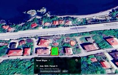 Kumbaşında deniz manzaralı satılık arsa 290 metrekare
