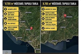 SELİMIYE KÖYÜNDE 8.705 m' MÜSTAKIL TAPULU Arsa - 1 - 36678