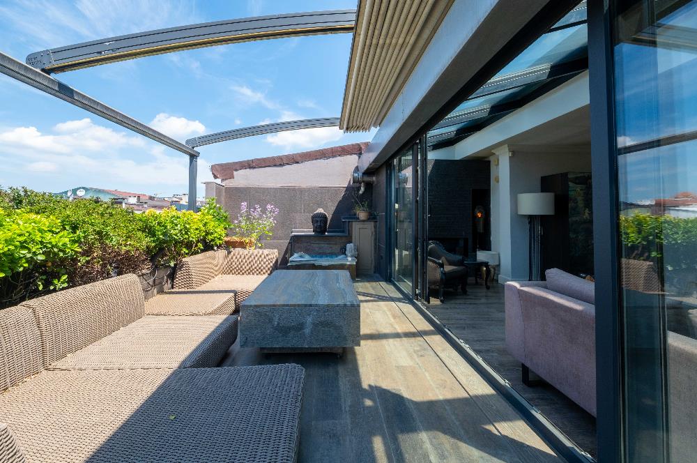 C21 DEN ZAMAN ÖTESİNDE MİMARİ YAPI 45M² TERASLI ŞÖMİNELİ DUBLEKS