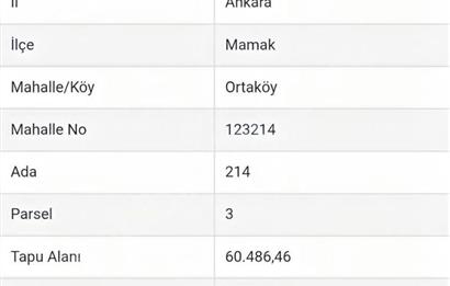 MAMAK TOKİYE SINIR, ÜNİVERSİTE PLAN ALANINDA YATIRIMLIK TARLA