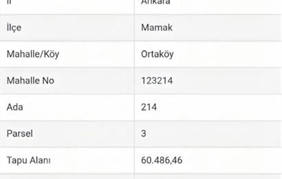 MAMAK TOKİYE SINIR, ÜNİVERSİTE PLAN ALANINDA YATIRIMLIK TARLA