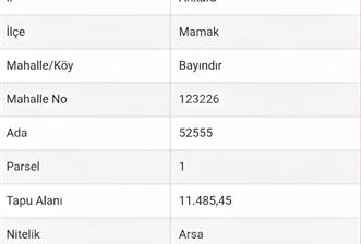 MAMAK BAYINDIR MAVİ GÖL İMAR PLANINDA KONUT İMARLI FIRSAT ARSA - 2 - 36916