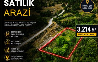 Muğla Kavaklıdere'de Satılık 3.214 m² Arazi