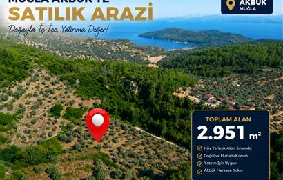 Muğla Akbük'te Satılık 2.951 m² Yatırımlık Arazi