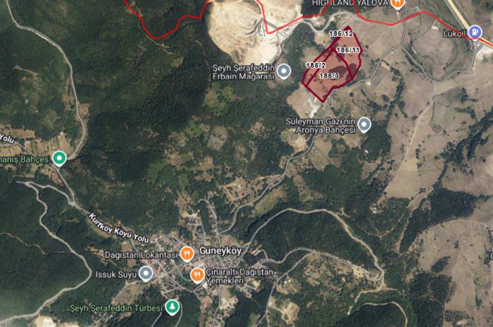  YALOVA GÜNEYKÖY’DE OTOYOLA YAKIN 81.022 m² (4 KOMŞU PARSEL)