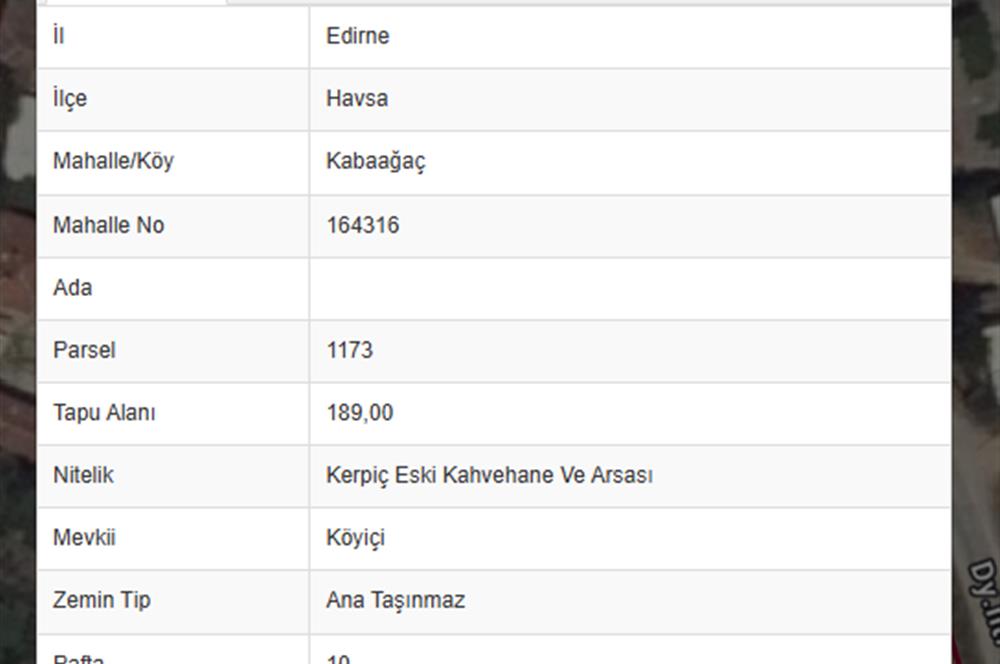 Havsa Kabağaç Köy İçinde 787 m² 2 Bitişik Arsa