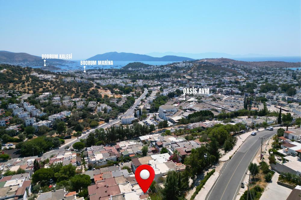 Bodrum Konacık Oasis AVM Arkası Eşyalı, Bahçeli Manzaralı 2+1 Dubleks