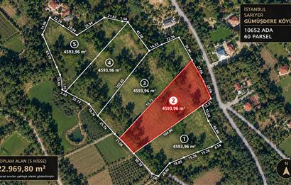 Sarıyer Gümüşdere'de Gelişme Konut Alanında 4.593,96 m² Tarla