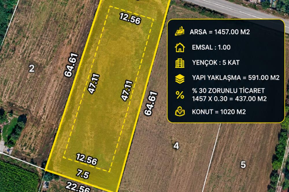 CENTURY21 PLUS ALİİHSAN PAŞA'DA 5 KAT,%30 TİCARİ DEĞERLİ ARSA