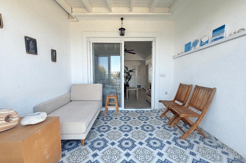 Bodrum Gündoğan Panoramik Deniz Manzaralı Satılık Bahçe Dubleksi