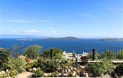 Bodrum Gündoğan Panoramik Deniz Manzaralı Satılık Bahçe Dubleksi