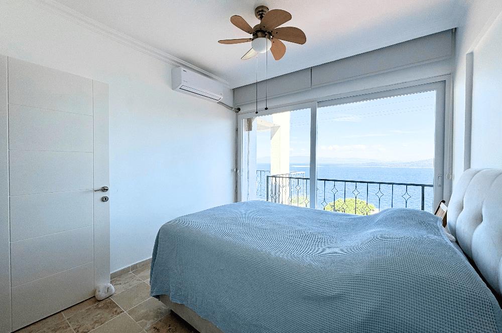 Bodrum Gündoğan Panoramik Deniz Manzaralı Satılık Bahçe Dubleksi