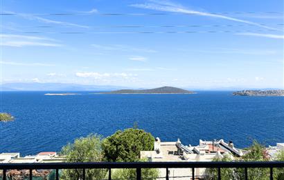 Bodrum Gündoğan Panoramik Deniz Manzaralı Satılık Bahçe Dubleksi
