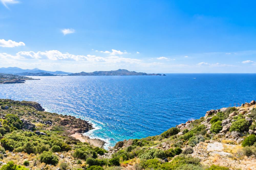 Bodrum Gündoğan'da Deniz Manzaralı Özel İskeleli 3+1 Bahçe Katı Daire