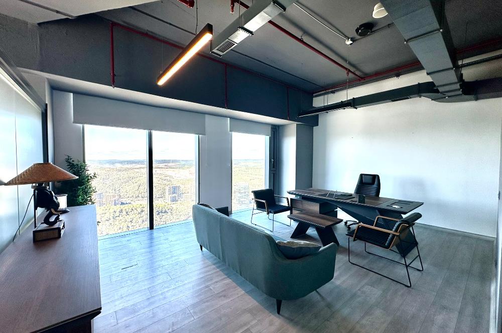 Skyland Kiralık ofis KDVli 225 m² Mobilyalı Teraslı Ofis