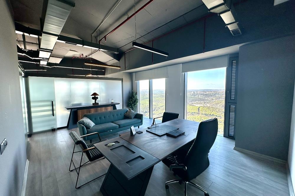 Skyland Kiralık ofis KDVli 225 m² Mobilyalı Teraslı Ofis
