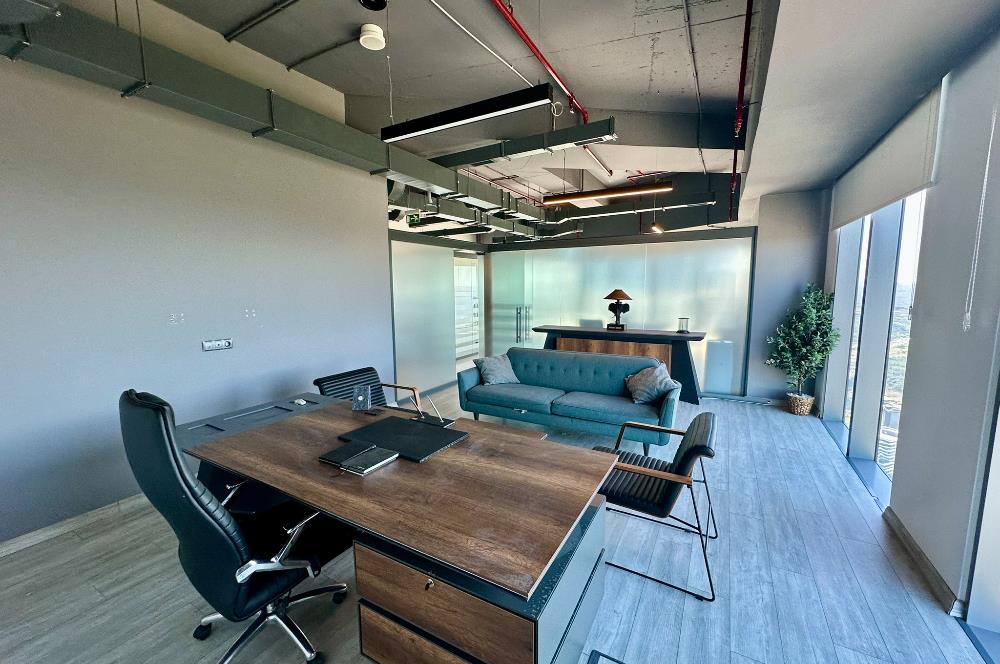 Skyland Kiralık ofis KDVli 225 m² Mobilyalı Teraslı Ofis